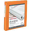 Office Depot® Brand Durable View 3-Ring Binder, 1" Round Rings, 49% Recycled, Orange