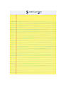 South Coast Legal Size Perf Pad, 8-1/2" x 11", Legal Rule, Canary