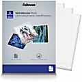 Fellowes Self-Adhesive Pouches - Photo, 5mil, 5 pack - Laminating Pouch/Sheet Size: 6.25"x 5 mil Thickness - Type G - Glossy -  - 5220401 1 thumbnail image