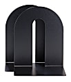 Officemate® OIC® Magnetic Heavy-Duty Bookends, 10" x 8" x 8", Black, Set Of 2
