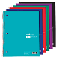 Office Depot® Brand Wirebound Notebook, 8" x 10 1/2", 1 Subject, Wide Ruled, 200 Pages (100 Sheets), Assorted Colors