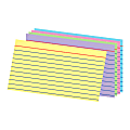 Office Depot® Brand Ruled Rainbow Index Cards, 3" x 5", Assorted Colors, Pack Of 100 1 thumbnail image