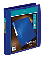 Office Depot® Brand EverBind™ View 3-Ring Binder, 1" D-Rings, Blue