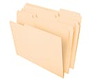 Office Depot® Brand Heavyweight Manila File Folders, 1/3 Cut, Letter Size (8-1/2" x 11"), Manila, Box Of 50 Folders