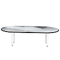 Bevis® Basyx™ Oval Conference Tabletop, 48" x 96", Light Gray