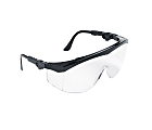 MCR Safety Tomahawk Adjustable Safety Glasses - Adjustable - Ultraviolet Protection - Nylon Frame - Black, Clear - 12 / Box