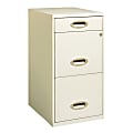 Realspace® 18”D Vertical 3-Drawer File Cabinet, Pearl White 1 thumbnail image