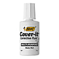 BIC Cover-it Correction Fluid - 0.68 fl oz - White - Fast-drying - 1 Each