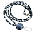 DiVOGA Beaded Lanyards with ID Holder, Silver Beaded 1 thumbnail image