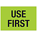 Tape Logic® Preprinted Special Handling Labels, DL1136, Use First, Rectangle, 2" x 3", Fluorescent Green, Roll Of 500 1 thumbnail image