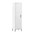 Bush Furniture Essence 17"W Narrow Storage Cabinet With Door, White, Standard Delivery