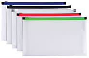 Office Depot® Brand Mini Poly Zip Envelope, Check Size, 10 1/4" x 5 1/4"
