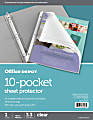 Office Depot® Brand 10-Pocket Sheet Protector, 8-1/2" x 11", Clear 1 thumbnail image