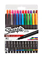 Sharpie® Porous Art Pens, Fine Point, 0.4 mm, Black Barrel, Assorted Ink Colors, Pack Of 24 1 thumbnail image