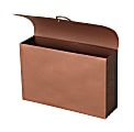 Office Depot® Brand Paper Extra-Wide Expanding Wallets With Flap, 1 Pocket, Expansion 5-1/4", 8 1/2" x 14", Legal, Brown, Pack of 2