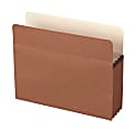 Office Depot® Brand Standard File Pocket, 3-1/2" Expansion, Letter Size, Brown