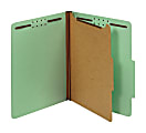 Office Depot® Brand Classification Folders, 1 3/4" Expansion, Letter Size, 1 Divider, 100% Recycled, Dark Green, Pack Of 5 Folders 1 thumbnail image