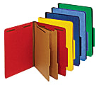 Office Depot® Brand Classification Folders, 2-1/2" Expansion, 2 Dividers, 8 1/2" x 11", Letter, 83% Recycled, Assorted, Box of 5