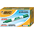 BIC® Great Erase® Grip Dry-Erase Markers, Chisel Point, Green Ink, Pack Of 12 1 thumbnail image