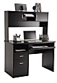 Illustra Transitional Engineered Wood Computer Desk With Hutch, 56 1/2"H x 43 1/2"W x 21 1/2"D, Espresso