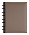 TUL® Discbound Notebook, Junior Size, Leather Cover, Narrow Ruled, 60 Sheets, Gray 1 thumbnail image