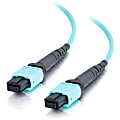 50m MTP 10Gb 50/125 OM3 Multimode LSZH PVC Fiber Optic Assembly Ribbon Cable - Aqua