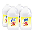 Lysol Disinfectant Deodorizing Cleaner - Liquid - 128 fl oz (4 quart) - Lemon Scent - 4 / Carton - Yellow