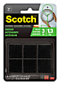 Scotch® Reclosable Fastener, 7/8" x 7/8", Black, Pack Of 12