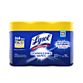 Lysol® Disinfecting Wipes, Lemon & Lime Blossom® Scent, 7" x 8", 80 Wipes Per Canister, Case Of 3 Canisters