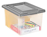 IRIS® File N Stack Plastic Storage Containers With Snap Lids, Case Of 2 1 thumbnail image