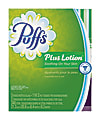 Puffs® Plus Lotion™ Facial Tissues, 2-Ply, White, 116 Sheets Per Box, 3 Boxes Per Pack, 8 Packs Per Carton