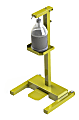 Built Sanitizer Floor Stand, 37" x 20" x 16-1/2", Yellow