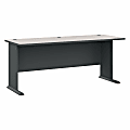 Bush Business Furniture Office Advantage 72"W Computer Desk, Slate/White Spectrum, Standard Delivery