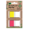 Redi-Tag Pop-up Recycled Page Flags - 25 x Red, 25 x Yellow - 1" x 1.70" - Assorted - Removable, Repositionable, Solvent-free Adhesive - 50 / Pack