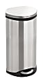 Safco® Stainless Steel Step-On Medical Waste Receptacle, 7.5 Gallons, 26 1/2" x 15" x 13 1/2", Stainless Steel