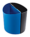 Safco® Deskside Recycling Receptacles, 14 Gallons, 13 1/2"H x 13"W x 8"D, Black/Blue 1 thumbnail image