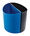 Safco® Deskside Recycling Receptacles, 14 Gallons, 13 1/2"H x 13"W x 8"D, Black/Blue