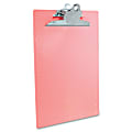 Saunders® Plastic Clipboard, 1" Clip, 96% Recycled, Pink