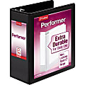 Cardinal® Performer ClearVue™ Ring 3-Ring Binder, 4" D-Rings, Black 1 thumbnail image