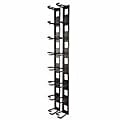 APC NetShelter Cable Management, Vertical Cable Manager, Cable Rings, Set of 8, Black, 55 mm x 766 mm x 85 mm - Cable Manager - Black - 0U Rack Height 1 thumbnail image