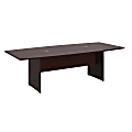 Bush Business Furniture 96"W x 42"D Boat Shaped Conference Table with Wood Base, Harvest Cherry, Standard Delivery