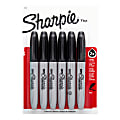 Super Sharpie® Permanent Markers, Black, Pack Of 6 Markers