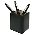 FORAY™ Genuine Leather Pen Cup Holder, Black