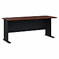 Bush Business Furniture Office Advantage Desk 72"W, Hansen Cherry/Galaxy, Standard Delivery