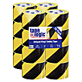 Partners Brand Solid Vinyl Safety Tape, 3" x 36 Yd., Black/Yellow Stripes, Case Of 16 1 thumbnail image