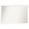 Amanti Art Narrow Non-Beveled Rectangle Framed Bathroom Wall Mirror, 27-1/4” x 39-1/4”, Cabinet White 1 thumbnail image