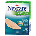 Nexcare™ Soft 'N Flex Bandages, 1 1/8" x 3", Tan, Box Of 30