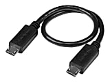 StarTech.com 8in USB OTG Cable - Micro USB to Micro USB - M/M - USB OTG Adapter - 8 inch 1 thumbnail image