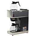 Bunn® VPR 12-Cup Commercial Pourover Coffee Brewer With 2 Glass Decanters, Black/Stainless Steel 1 thumbnail image