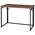 Lorell® Folding 44"W Writing Desk, Walnut/Black 1 thumbnail image